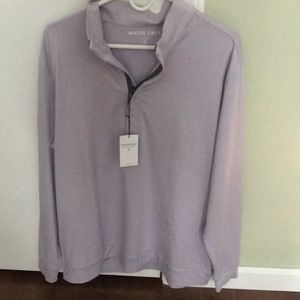 Light purplish gray men’s 1/2 zip